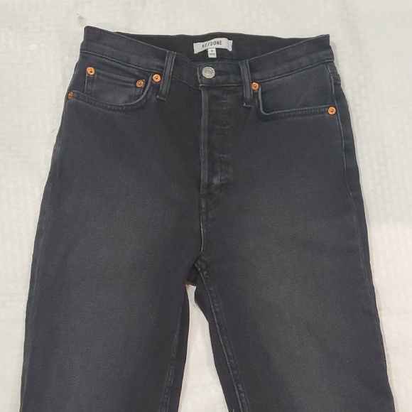 Re/Done Black Ankle & Cropped Jeans - Picture 2 of 11